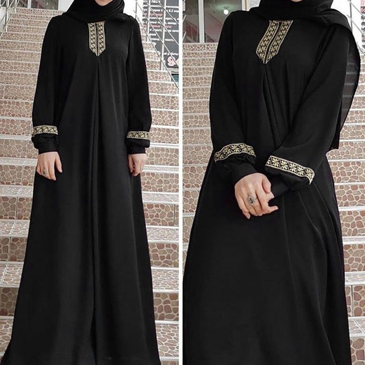 Women Muslim long Sleeve Dress Abaya